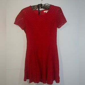 Francesca’s Red Lace fit and flare dress, size small